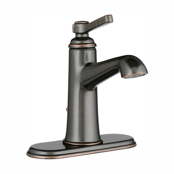 KOHLER Georgeson Single Hole Single-Handle Bathroom Faucet with Drain in Oil-Rubbed Bronze
