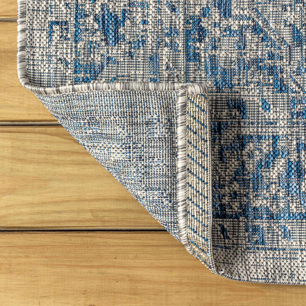 Rozetta Boho Medallion Gray Synthetic 3x5 Indoor/Outdoor Rug