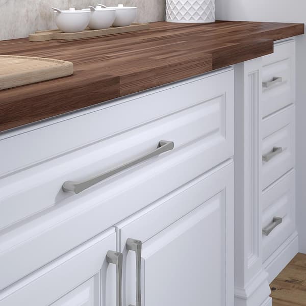 Kent Collection 12-5/8 in. (320 mm) Modern Brushed Nickel Rectangular Cabinet Bar Pull