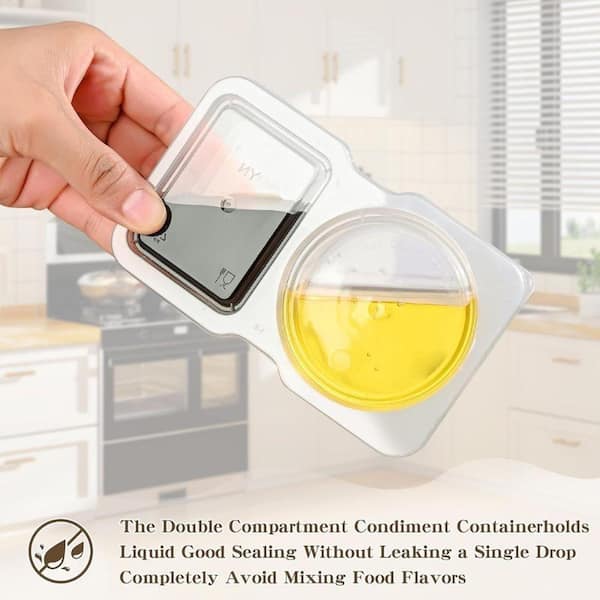 Lynzavix Reusable Snack Containers 2 Compartment (20 Pack