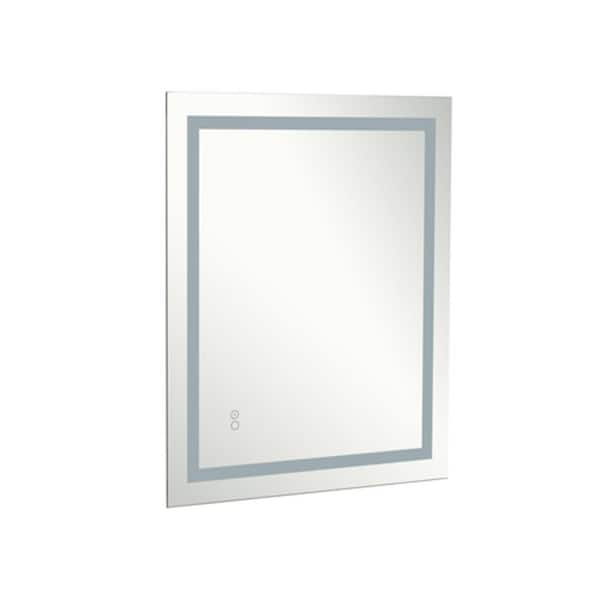 Unbranded 33 in. W x 25 in. H Large Rectangular Frameless LED Light Wall Bathroom Vanity Mirror in White