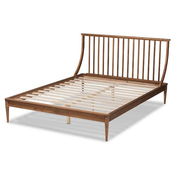 Baxton Studio Abel Walnut Brown Queen Platform Bed 192 11499 HD