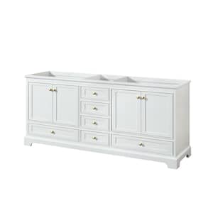 Deborah 79 in. W x 21.63 in. D x 34.25 in. H Bath Vanity Cabinet without Top in White