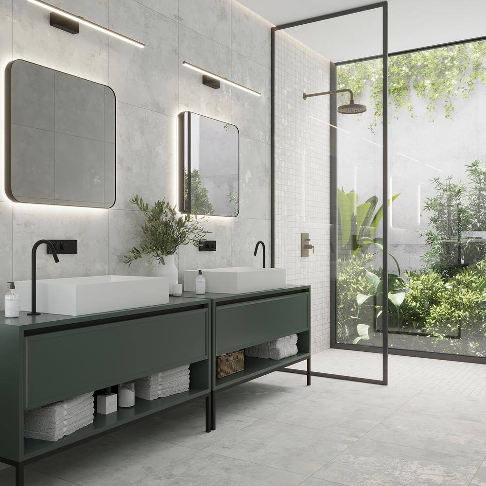 Aureate 12" White Porcelain Mosaic Wall and Floor Tile