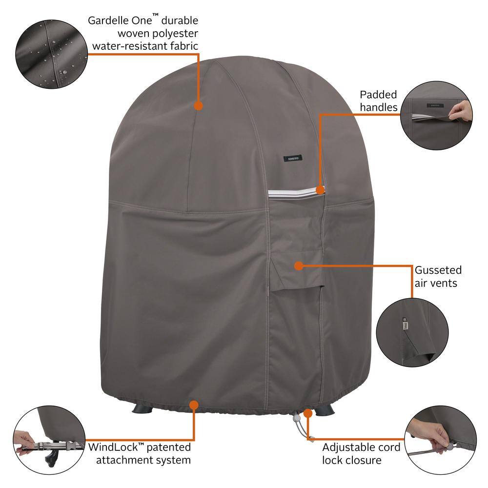 Ravenna 30 Inch Brown Water-Resistant Fire Pit Cover