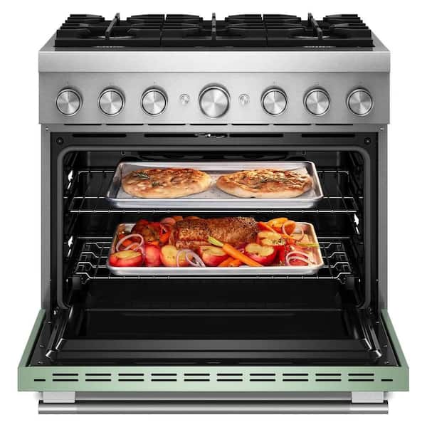 KitchenAid 36 in. 6 Burners Freestanding Dual Fuel Range in
