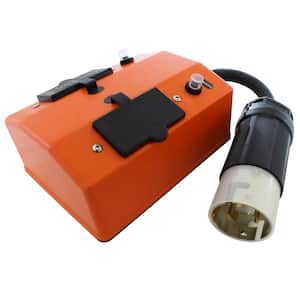 1.5 ft. 50 Amp 125-Volt/250-Volt SS2-50P/CS6365 Plug to PDU Outlet Box (GFCI and Breakers)