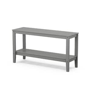 Newport Rectangular Slate Grey Plastic Outdoor Console Table