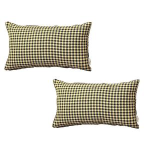 Set Of 2 Tan Mid Houndstooth Lumbar Pillow Covers Set Of 2 Tan Mid Houndstooth Lumbar Pillow Covers