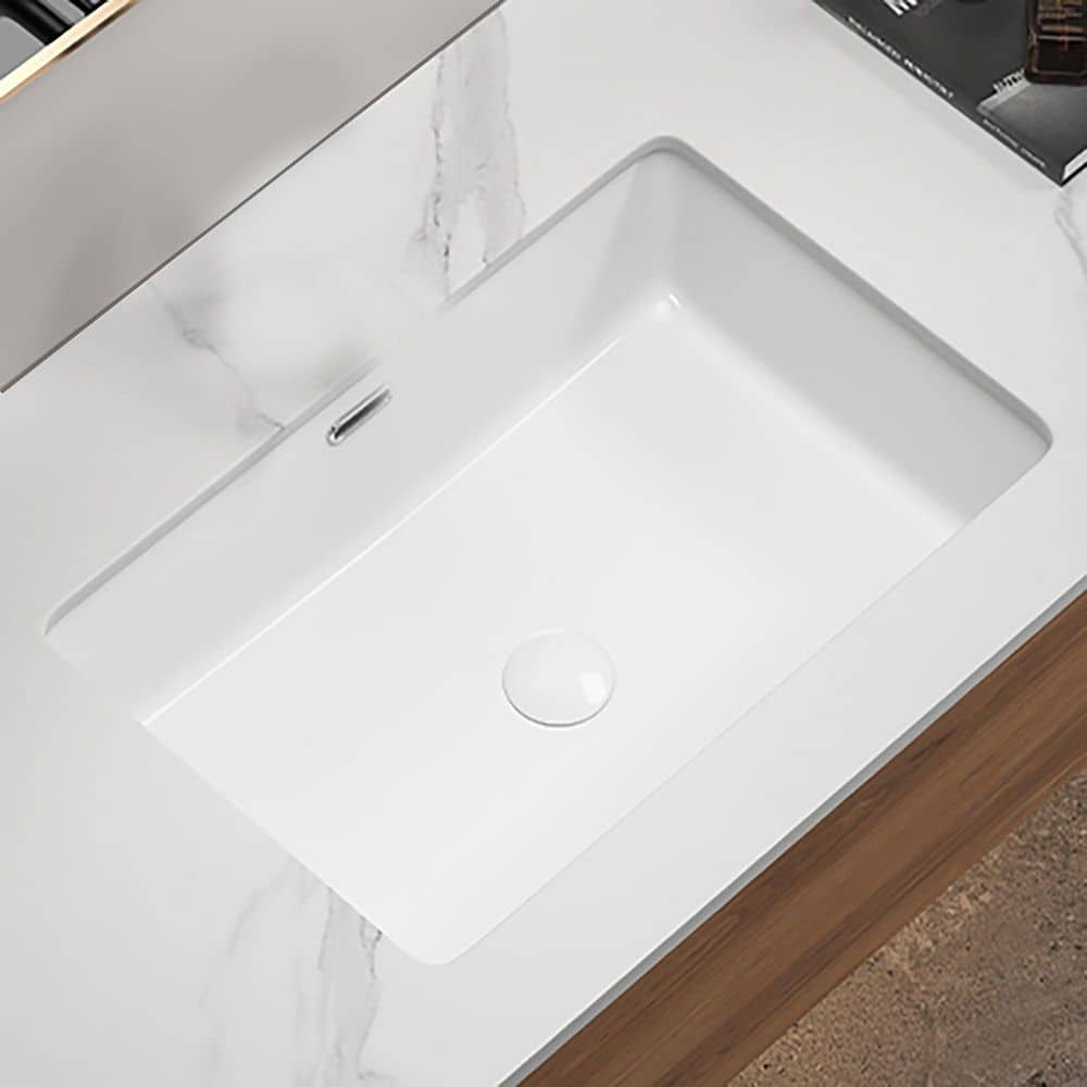 23.82 in. x 15.75 in. Undermount Bathroom Sink in Milk White Ceramic price history on PriceWatchPro