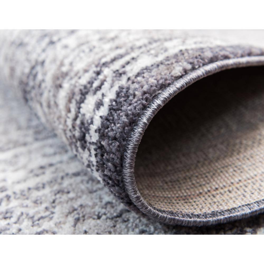 Brighton Bushwick Plush Gray Runner Rug 2'7" x 8'2"