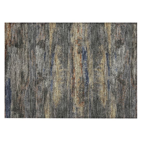 Addison Rugs Chantille Machine Washable Indoor/Outdoor Abstract ACN942 Graphite 1 ft. 8 in. x 2 ft. 6 in. Area Rug
