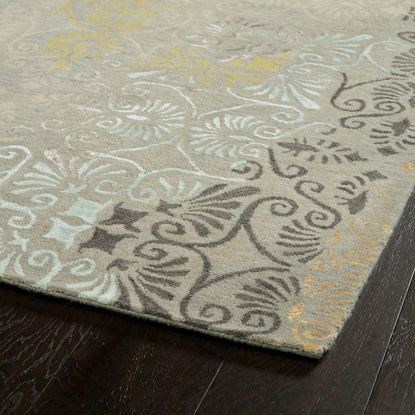 Mercery Grey 5 ft. x 8 ft. Area Rug