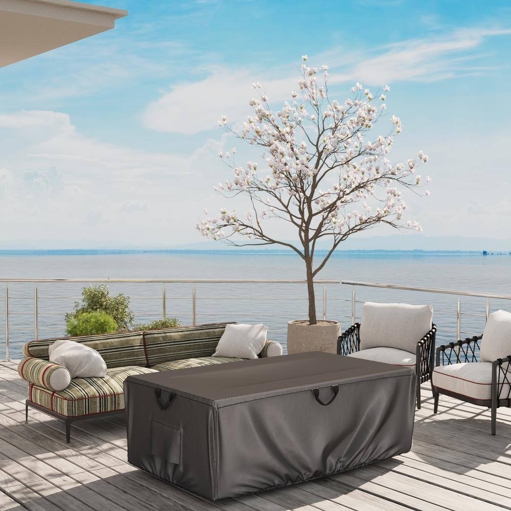 Heavy Duty Water Resistant Patio 50 in. L x 30 in. W Rectangle Patio Fire Pit Cover