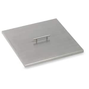 18 in. Square Stainless Steel Cover for Drop-In Fire Pit Pan