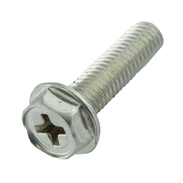 100 pcs Stainless Steel Hex Washer Head Slotted Machine Screw 1/4"-20 x 1/2" 
