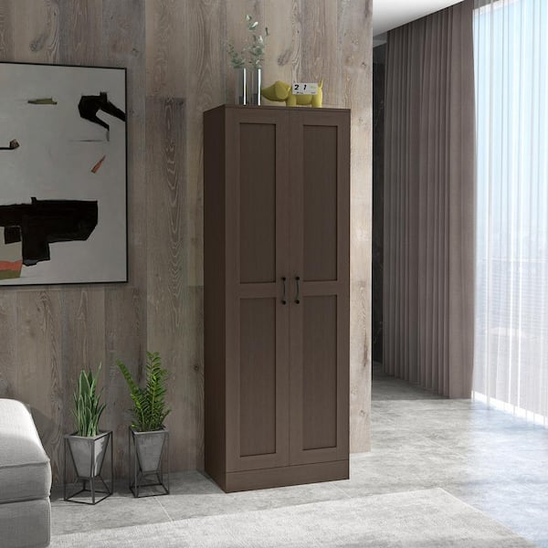 HOMCOM Coffee 69 in. H Storage Cabinet