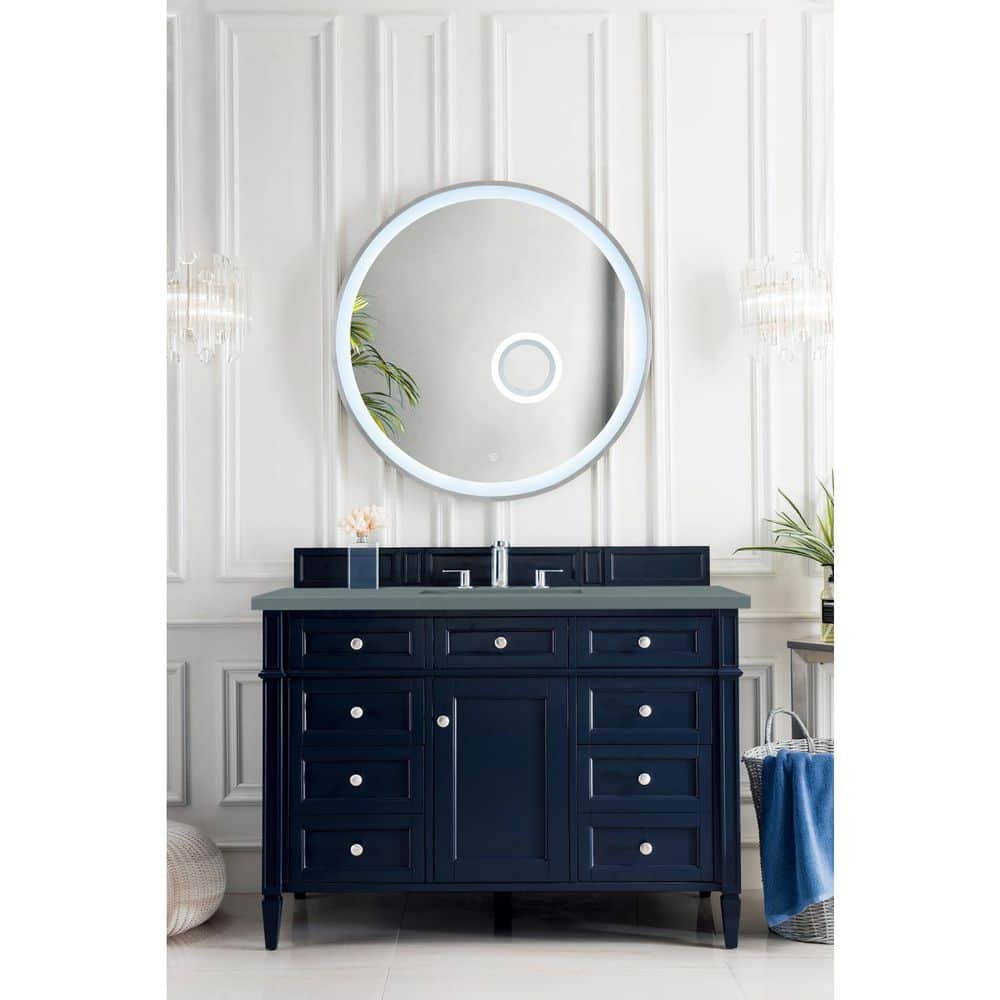 Brittany 48.0 in. W x 23.5 in. D x 34 in. H Bathroom Vanity in Victory Blue with Cala Blue Quartz Top price history on PriceWatchPro