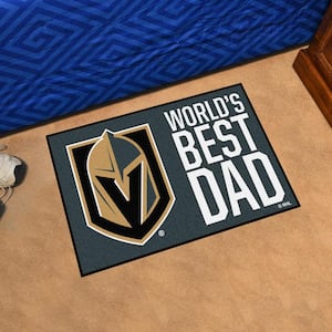 Vegas Golden Knights World's Best Dad Gray 1.5 ft. x 2.5 ft. Starter Area Rug
