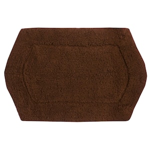 Waterford Collection 100% Cotton Tufted Bath Rug, 17 x 24 Rectangle, Chocolate