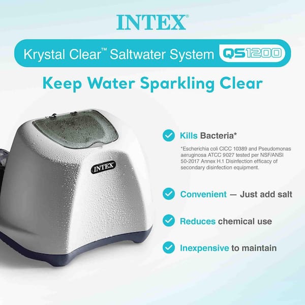 2800 Gal. Pool Sand Filter Pump w/Krystal Clear Saltwater System
