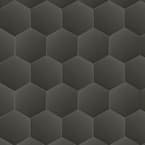 Glassel Nero Hexagon 9 in. x 10 in. Matte Porcelain Stone Look Floor and Wall Tile (6.89 sq. ft./Case)