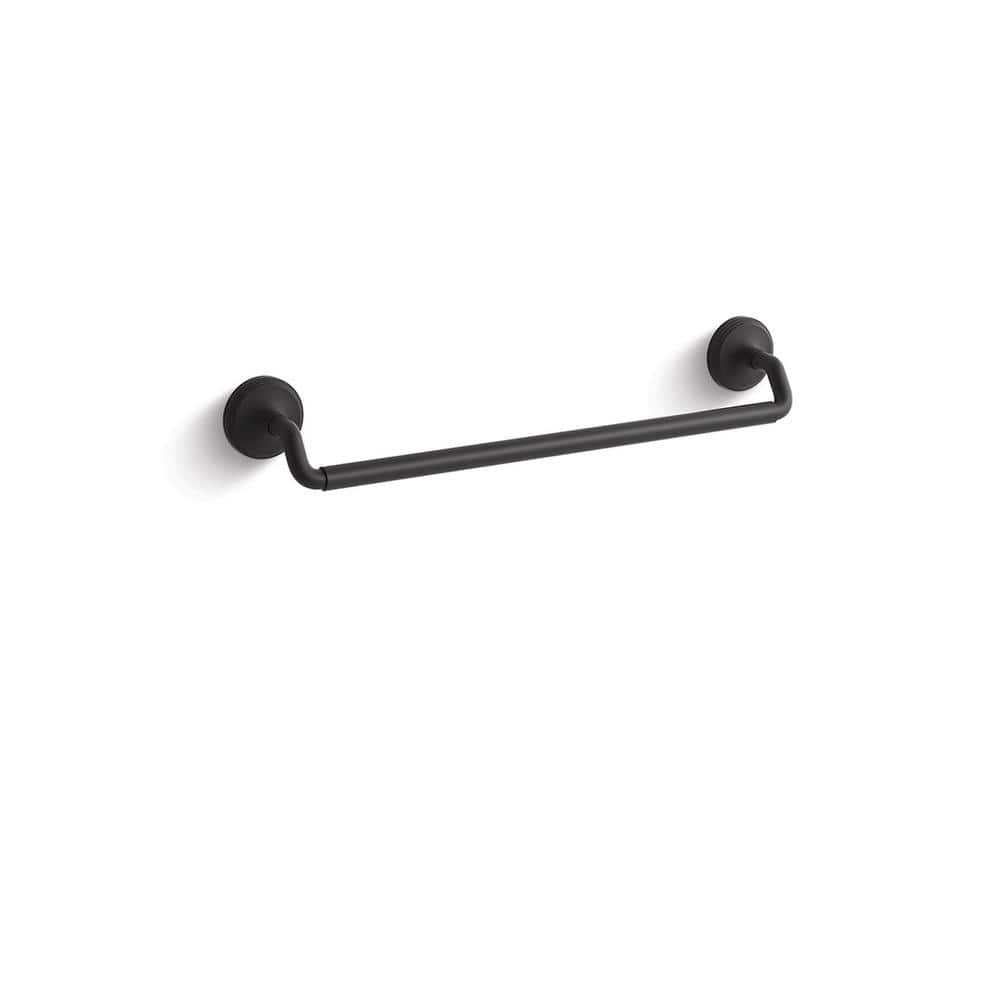 KOHLER Paces 18 in. Wall Mounted Towel Bar in Matte Black R34486-BL - The Home Depot