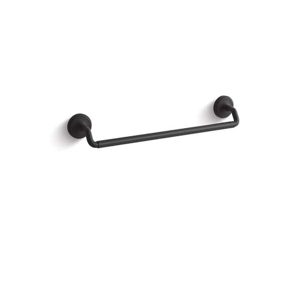 KOHLER Modern 18 in. Wall Mounted Towel Bar in Matte Black