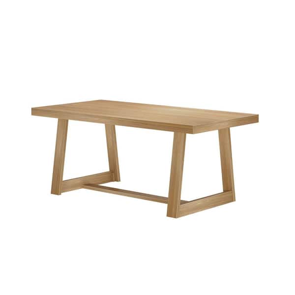 PLANK+BEAM Classic Rectangle Blonde Wirebrush Wood 72 in. Trestle