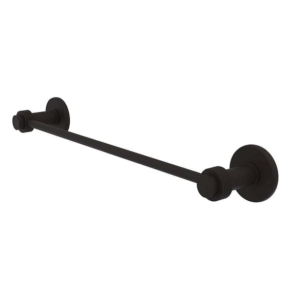 Allied Brass Mercury Collection 24 in. Wall Mounted Towel Bar with Groovy Accent in Oil Rubbed Bronze