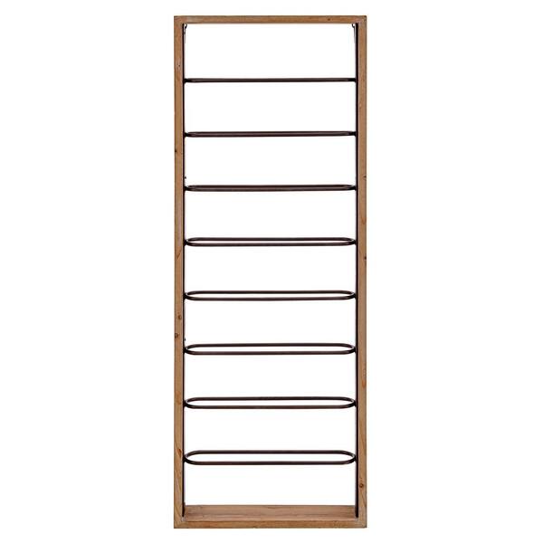 FirsTime & Co. 15.75 x 3.5 x 44 in Rectangular Wood FirsTime and Co. Natural Bakersville Ladder 8-Bottle Wine Rack