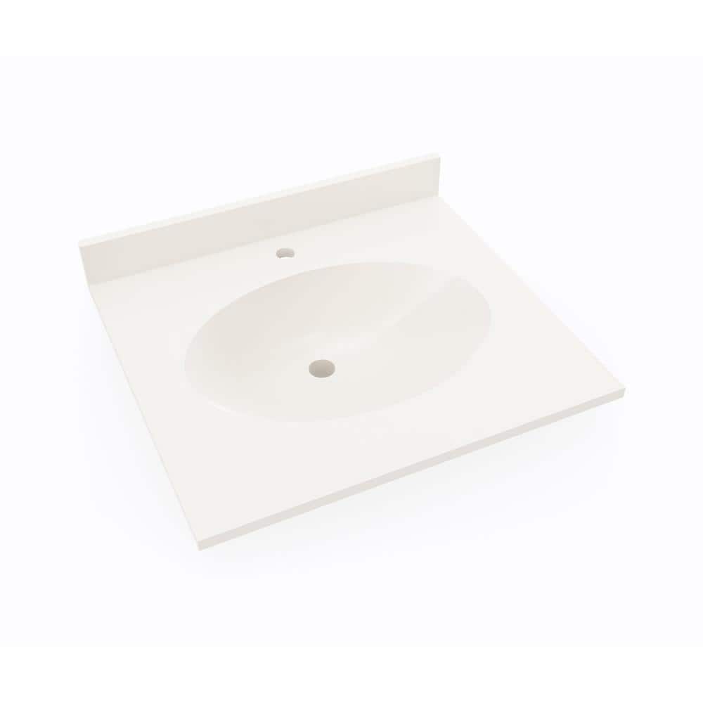 Bisque Engineered Solid Surface 25'' Single Bathroom Vanity Top with Sink
