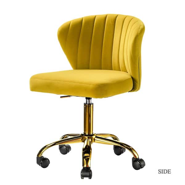 Yellow swivel office chair Clearance