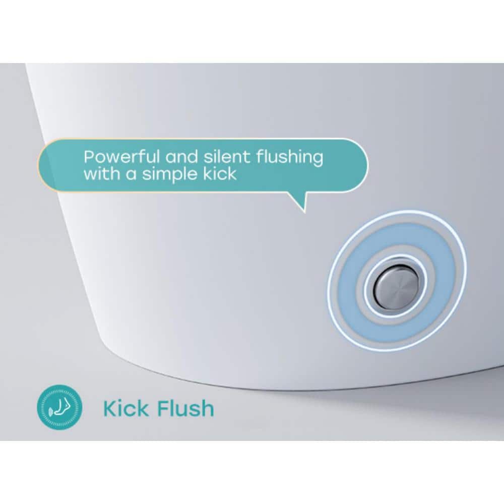 White Elongated Free Standing Non-Electric Smart Bidet Toilet