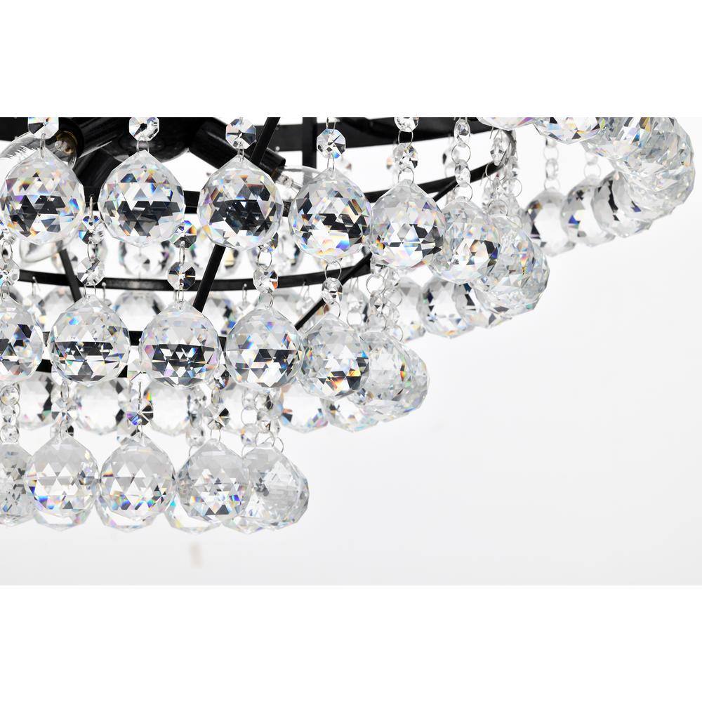 Edvivi Lighting Antique Black Finish 7-Light Empire Four Tier Chandelier with Crystals Hanging