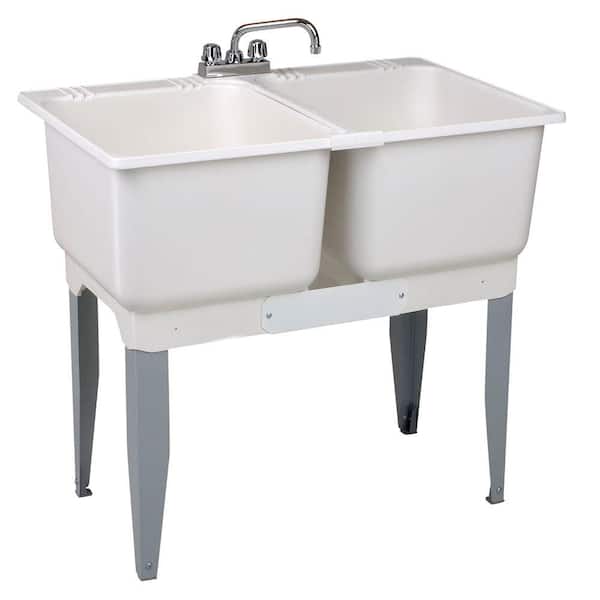 MUSTEE 36 in. x 34 in. Plastic Laundry Tub