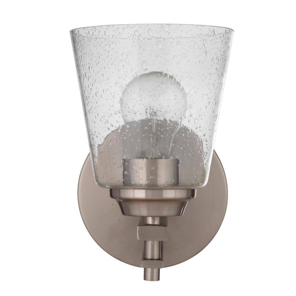 Classic 9.5'' Black Nickel Wall Sconce with Clear Bell Shade