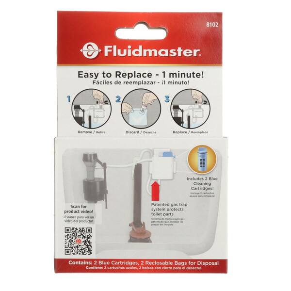 Fluidmaster 8102P8 Flush 'N Sparkle Refill – Automatic Toilet Bowl Cleaning System (Liquid, No-Rinse Formula)