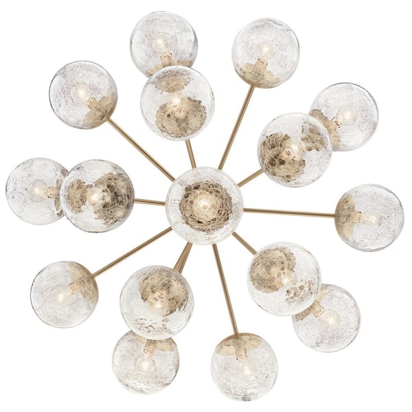 KICHLER Silvarious 38 in. 16-Light Champagne Bronze Modern Crackle