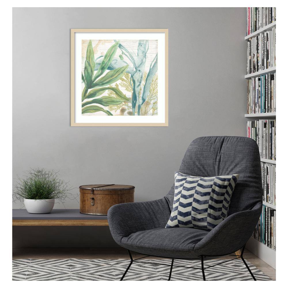 Quiet Coastal Collage II Abstract Botanical Framed Wall Art