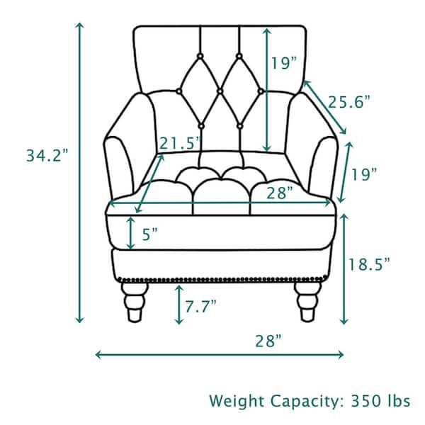  [Upgraded] Morden Fort Chair Oversized Sofa Chair Comfy Deep  Seat [No Sagging] Living Room Chairs Tool-Free Accent Chair Morden  Pet-Friendly Chesterfield Arm Chair for Bedroom Living Room Fabric Beige 