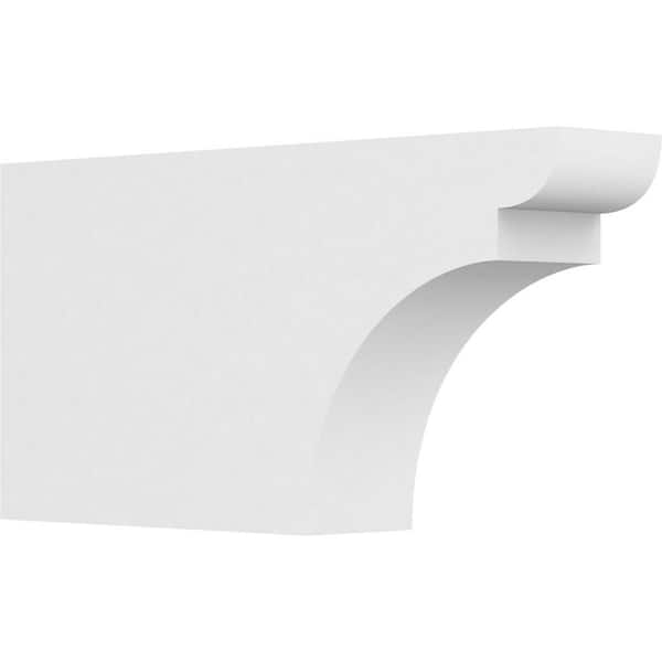 Ekena Millwork 4 in. x 10 in. x 20 in. Yorktown PVC Rafter Tail Brace