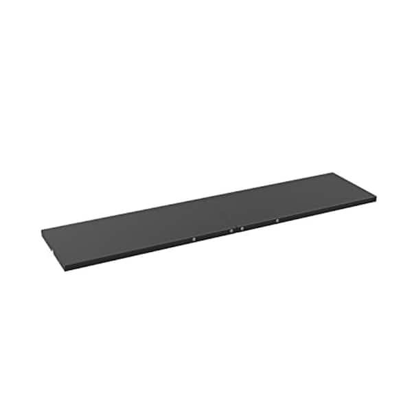 Phewnyzo 13 in. x 46 in. x 1 in. Rectangule Metal Laminate Storage Shed Shelving with 4 Screw Easy to Assemble Black 1 piece