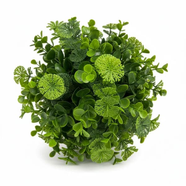 0.65 ft.Artificial Boxwood Tree Ball, No Pot Included, Faux Topiary Sphere for Planters, Porch and Home Decor