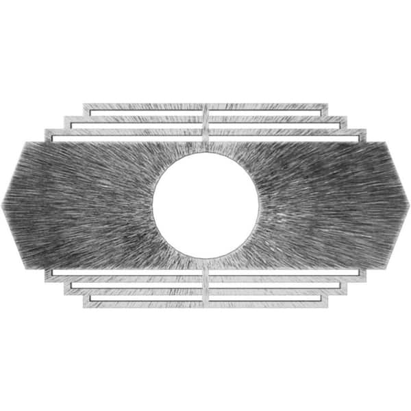 18 in. W x 9 in. H x 4 3/4 in. ID x 1/2 in. P Chrysler Architectural Grade PVC Pierced Ceiling Medallion