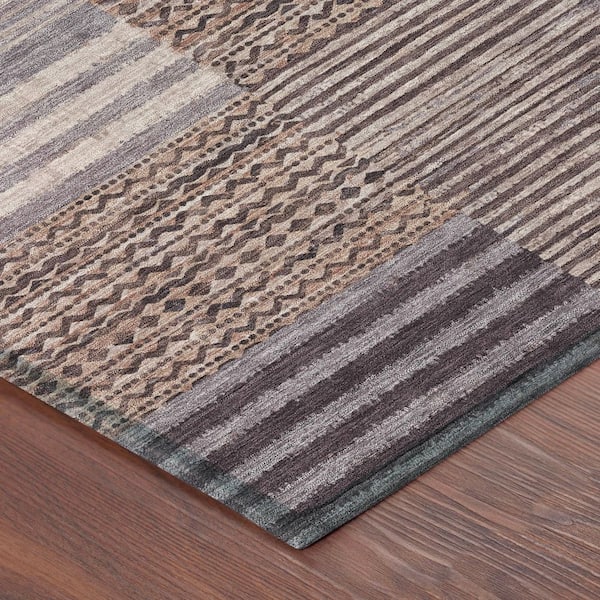 Chantille Machine Washable Indoor/Outdoor Abstract ACN2749 Brown 10 ft. x 14 ft. Area Rug