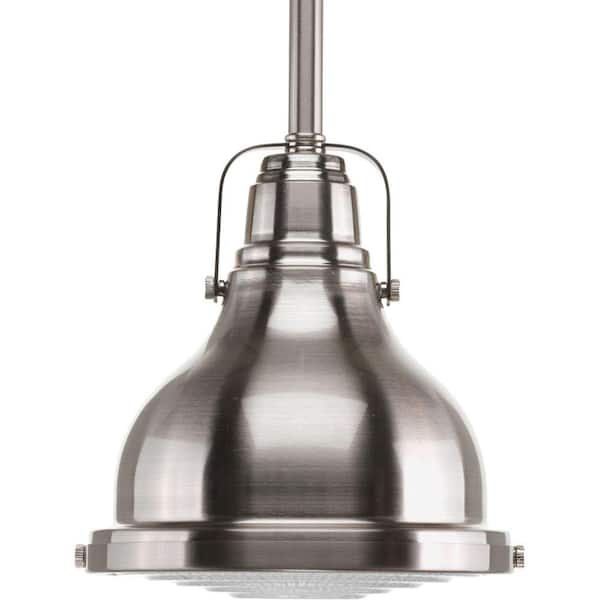Progress Lighting Fresnel Collection 1-Light Brushed Nickel Mini Pendant