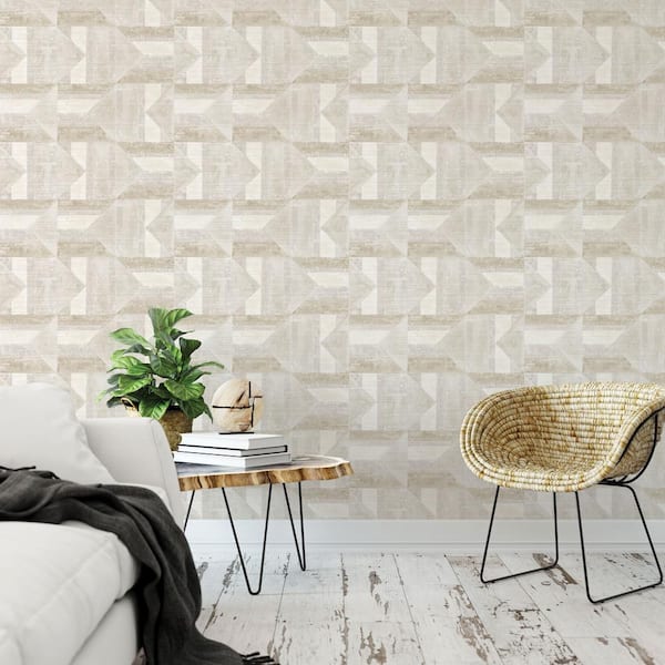 Tempaper Ash and Stone Quilted Patchwork Vinyl Peel and Stick Removable  Wallpaper, 28 sq. ft. QU15045 - The Home Depot
