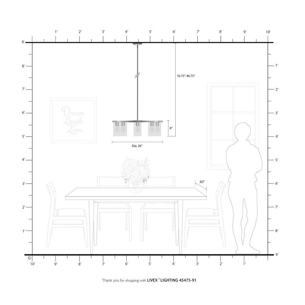 Zurich 26" Brushed Nickel and Crystal 5-Light Chandelier