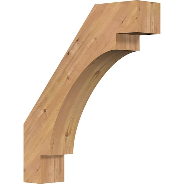 Ekena Millwork 5 1/2"W x 24"D x 28"H Merced Smooth Knee Brace, Western Red Cedar